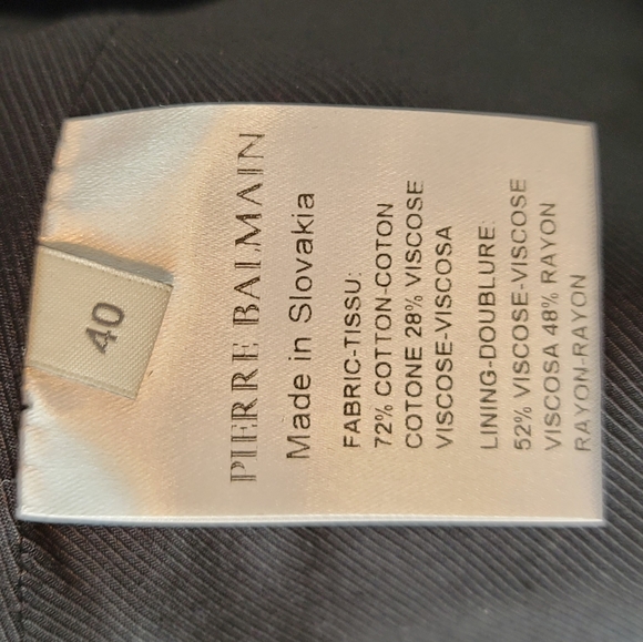 Balmain Black V Neck Logo Pencil Mini Dress size 40 - Picture 4 of 11